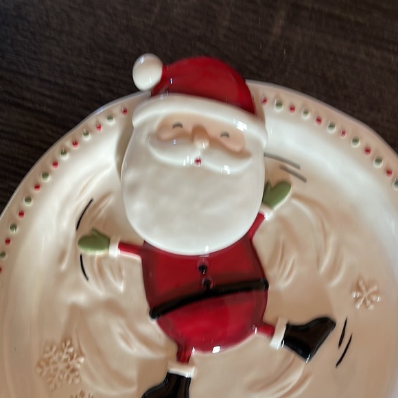 Santa Claus plate w/Christmas Candle - Picture 4 of 4